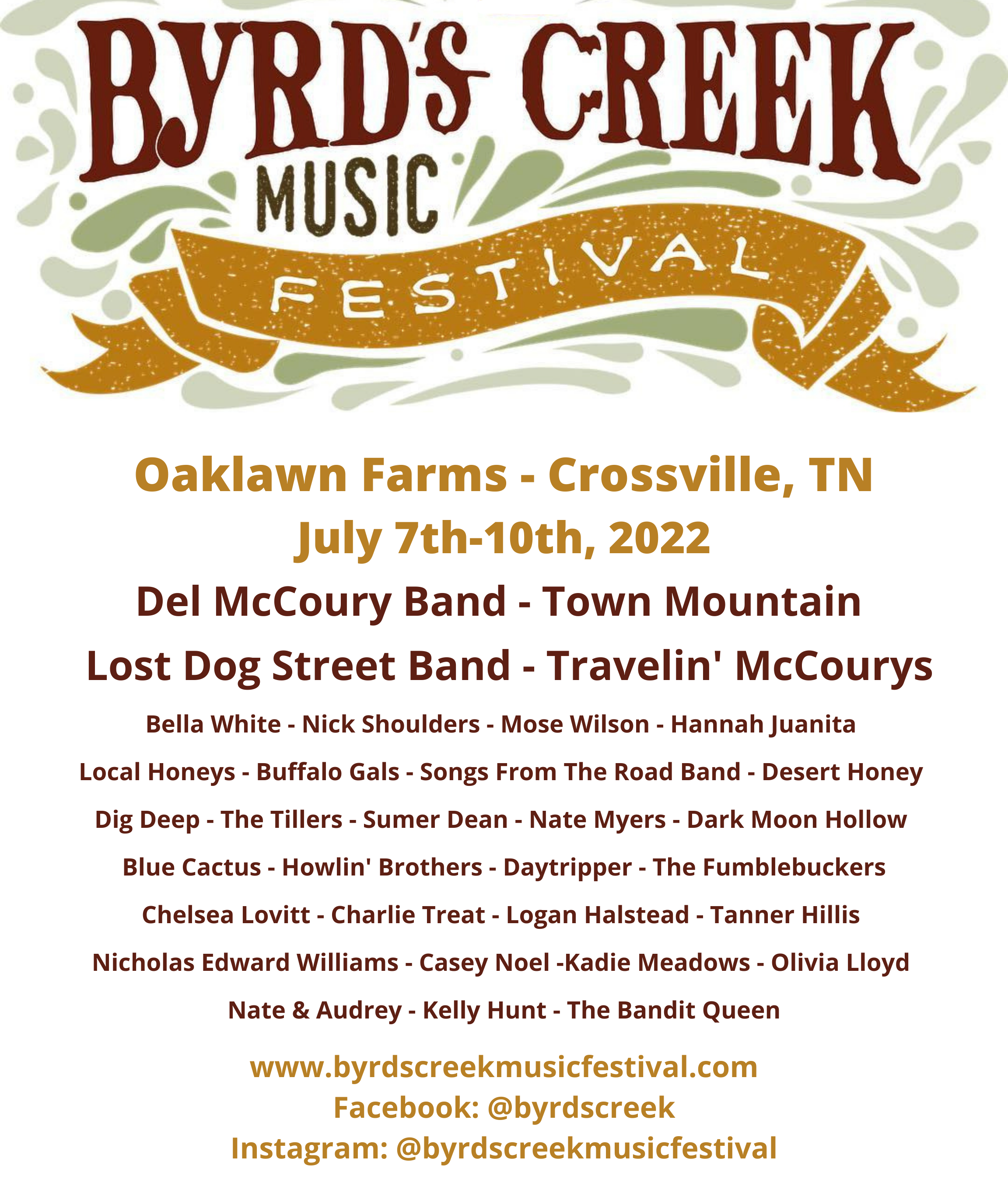 Byrd's Creek 2022 Festival Poster 1